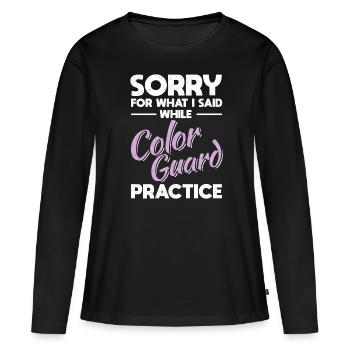Color Guard Training Dance Funny - T-shirt manches longues Premium bio Femme - noir - Devant - Julia (174cm)
