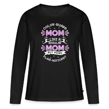 Color Guard Mama Tanz Colorguard - Frauen Premium Bio Langarmshirt - Schwarz - Vorne - Julia (174cm)