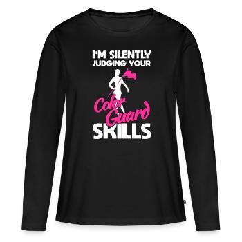 Color Guard Training Funny Dance - Women's Premium Organic Long Sleeve Shirt - black - Front - Julia (174cm)