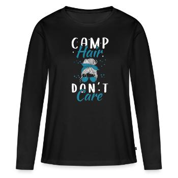 Camping Camperin Camp Hair Tents - Women's Premium Organic Long Sleeve Shirt - black - Front - Julia (174cm)