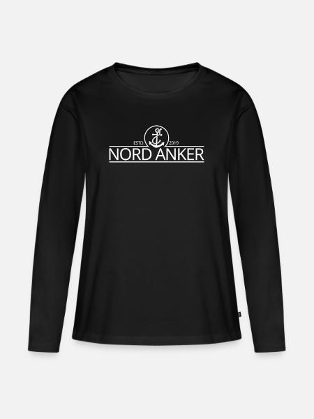 Nordanker (weiss) - Frauen Premium Bio Langarmshirt - Schwarz