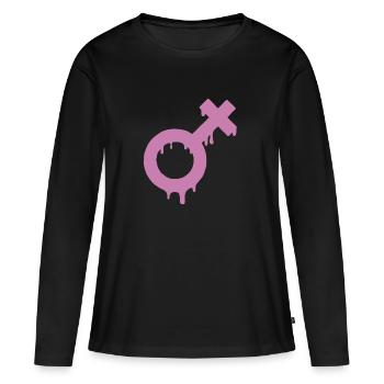 Women’s Power - Féministe - T-shirt manches longues Premium bio Femme - noir - Devant - Julia (174cm)