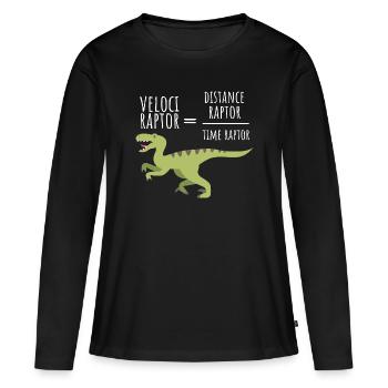 Velociraptor - Physique - T-shirt manches longues Premium bio Femme - noir - Devant - Julia (174cm)
