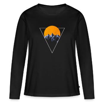 Paysage - T-shirt manches longues Premium bio Femme - noir - Devant - Julia (174cm)