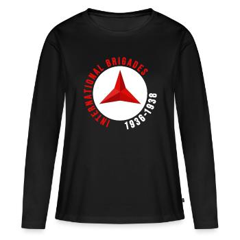 brigades internationales - T-shirt manches longues Premium bio Femme - noir - Devant - Julia (174cm)