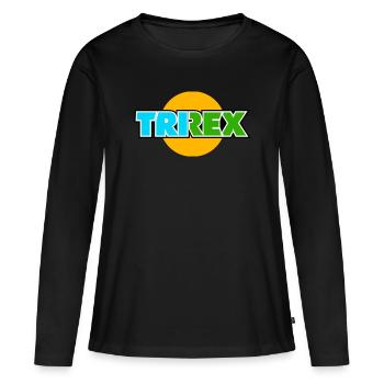 Le lettrage TRI REX dans le cercle est le triathlon - T-shirt manches longues Premium bio Femme - noir - Devant - Julia (174cm)