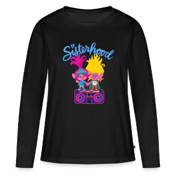Trolls Sisterhood Coquelicot - T-shirt manches longues Premium bio Femme - noir - Devant - Julia (174cm)