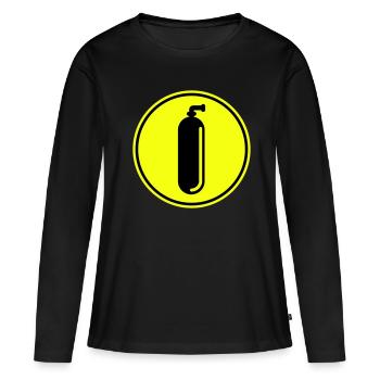 Cercle de plongée à l’oxygène - T-shirt manches longues Premium bio Femme - noir - Devant - Julia (174cm)