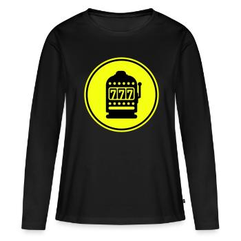 Icône de silhouette de bandit manchot - T-shirt manches longues Premium bio Femme - noir - Devant - Julia (174cm)