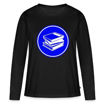 Lire des livres - T-shirt manches longues Premium bio Femme - noir - Devant - Julia (174cm)