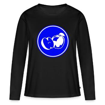 Vitamines de l’icône Apple - T-shirt manches longues Premium bio Femme - noir - Devant - Julia (174cm)