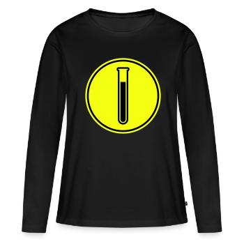 Symbole du tube à essai - T-shirt manches longues Premium bio Femme - noir - Devant - Julia (174cm)