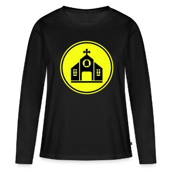 Kirche glaube - Frauen Premium Bio Langarmshirt - Schwarz - Vorne - Julia (174cm)