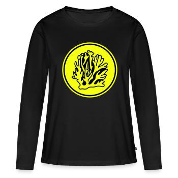 Océan de corail - T-shirt manches longues Premium bio Femme - noir - Devant - Julia (174cm)