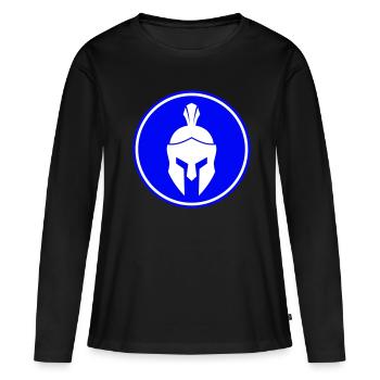 Casque Spartan - T-shirt manches longues Premium bio Femme - noir - Devant - Julia (174cm)