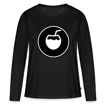 Icône de l’icône de la noix de - T-shirt manches longues Premium bio Femme - noir - Devant - Julia (174cm)