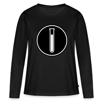 Icône de tube à essai - T-shirt manches longues Premium bio Femme - noir - Devant - Julia (174cm)