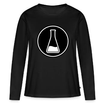 Icône de tube à essai - T-shirt manches longues Premium bio Femme - noir - Devant - Julia (174cm)