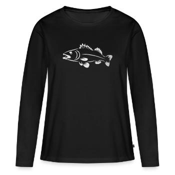 Dessin de sandre - T-shirt manches longues Premium bio Femme - noir - Devant - Julia (174cm)