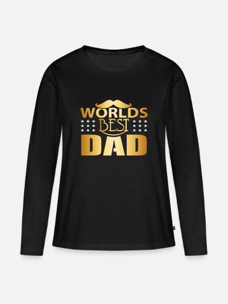 Maailman paras isä - maailman paras isä - - Premium økologisk langærmet T-shirt til kvinder - sort
