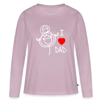 Ich liebe Papa DE - Frauen Premium Bio Langarmshirt - Altrosa - Vorne - Julia (174cm)