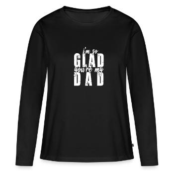 De père à père - T-shirt manches longues Premium bio Femme - noir - Devant - Julia (174cm)