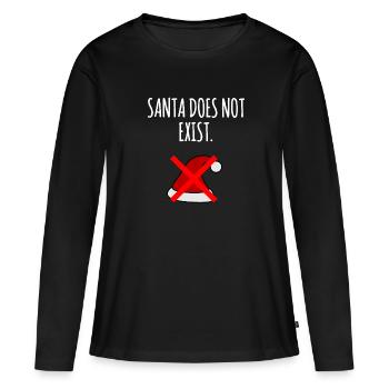 Der Weihnachtsmann existiert nicht: Weihnachtsmann Gläubiger - Frauen Premium Bio Langarmshirt - Schwarz - Vorne - Julia (174cm)