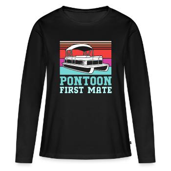 Bateau ponton Bateau Bateaux - T-shirt manches longues Premium bio Femme - noir - Devant - Julia (174cm)