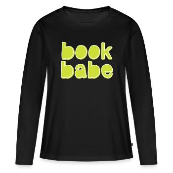 Book Babe - Women's Premium Organic Long Sleeve Shirt - black - Front - Julia (174cm)