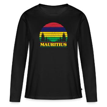Mauritius - Women's Premium Organic Long Sleeve Shirt - black - Front - Julia (174cm)