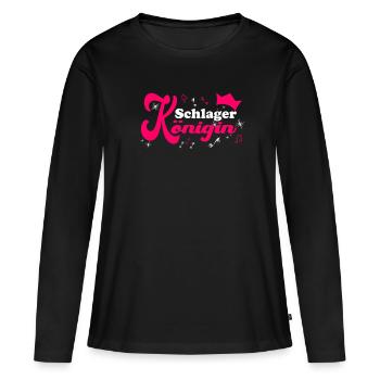 Schlager Queen Costume Schlager Party Outfit - Women's Premium Organic Long Sleeve Shirt - black - Front - Julia (174cm)