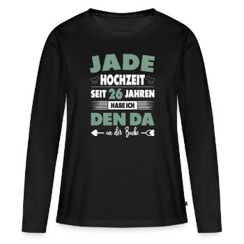 26 Hochzeitstag Paare 26 Jahre Ehe Jadehochzeit - Frauen Premium Bio Langarmshirt - Schwarz - Vorne - Julia (174cm)