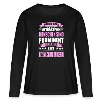 KFZ-Mechatronikerin Spruch Kfzler Mechanikerin - Frauen Premium Bio Langarmshirt - Schwarz - Vorne - Julia (174cm)