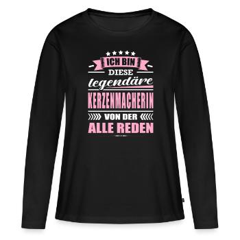 Ich Bin Diese Legendäre Kerzenmacherin Kerzen - Frauen Premium Bio Langarmshirt - Schwarz - Vorne - Julia (174cm)