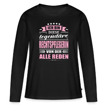 Ich Bin Diese Legendäre Rechtspflegerin - Frauen Premium Bio Langarmshirt - Schwarz - Vorne - Julia (174cm)