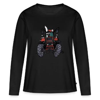 cas - T-shirt manches longues Premium bio Femme - noir - Devant - Julia (174cm)