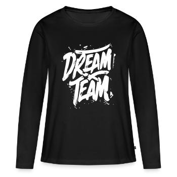 Équipe de rêve - T-shirt manches longues Premium bio Femme - noir - Devant - Julia (174cm)