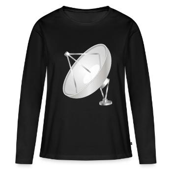 Antenne paraboise à l’aspect moderne et net - T-shirt manches longues Premium bio Femme - noir - Devant - Julia (174cm)