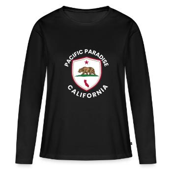 Pacific Paradise California - Women's Premium Organic Long Sleeve Shirt - black - Front - Julia (174cm)