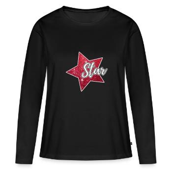 star - T-shirt manches longues Premium bio Femme - noir - Devant - Julia (174cm)
