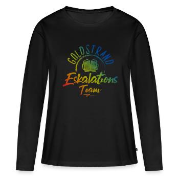 Escalade des Sables d’or - T-shirt manches longues Premium bio Femme - noir - Devant - Julia (174cm)
