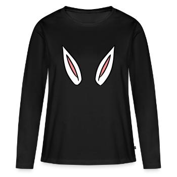 ears gift idea rabbit ears - Women's Premium Organic Long Sleeve Shirt - black - Front - Julia (174cm)