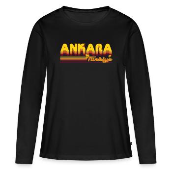 Ankara, design de vacances de la capitale turque - T-shirt manches longues Premium bio Femme - noir - Devant - Julia (174cm)