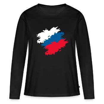 République tchèque - T-shirt manches longues Premium bio Femme - noir - Devant - Julia (174cm)
