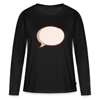 Bulle de discours bulle de discours bulle de discours disant commentaire - T-shirt manches longues Premium bio Femme - noir - Devant - Julia (174cm)