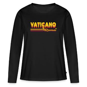 Vaticano, les designers estivaux du Vatican - T-shirt manches longues Premium bio Femme - noir - Devant - Julia (174cm)
