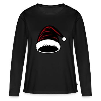 Santa Hat Christmas Hat - Women's Premium Organic Long Sleeve Shirt - black - Front - Julia (174cm)