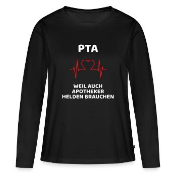 PTA lustiges Geschenk - Frauen Premium Bio Langarmshirt - Schwarz - Vorne - Julia (174cm)