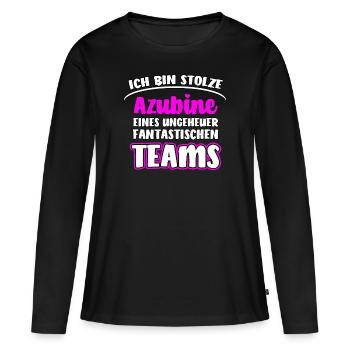 Azubine Azubi Team lustiges Geschenk - Frauen Premium Bio Langarmshirt - Schwarz - Vorne - Julia (174cm)