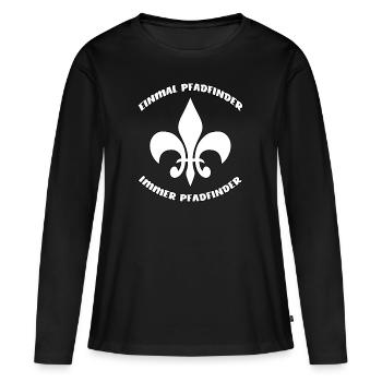Once a scout always a pathfinding gift - Women's Premium Organic Long Sleeve Shirt - black - Front - Julia (174cm)